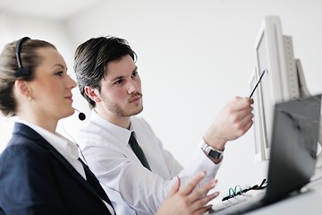 Image showing business people group working in customer and helpdesk office