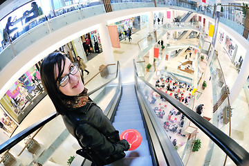 Image showing happy woman shopping