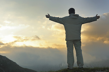 Image showing fresh sunrise at mountain