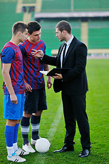 Image showing professional sport manager and coach