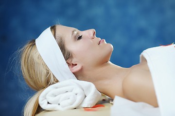 Image showing Beautiful young woman in spa