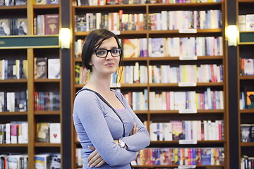 Image showing female in library