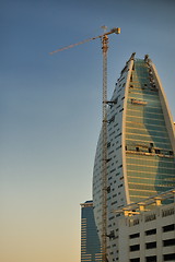 Image showing Construction site with crane