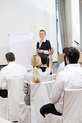 Image showing business woman giving presentation