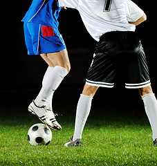 Image showing football players in action for the ball