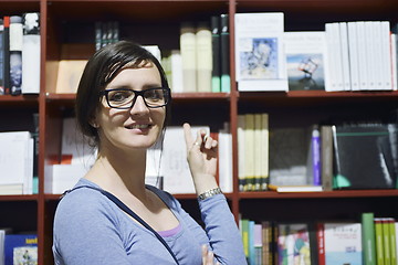 Image showing female in library