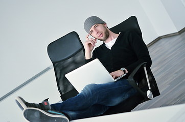 Image showing casual business man relax at office