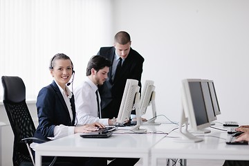 Image showing business people group working in customer and helpdesk office