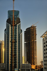 Image showing Construction site with crane