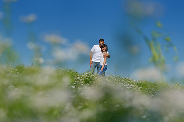 Image showing happy couple in wheat field