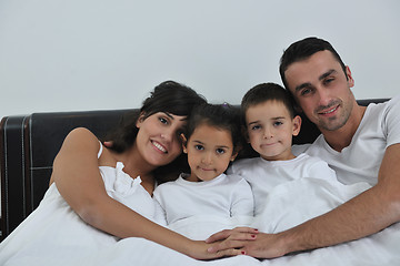 Image showing happy young Family in their bedroom