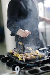 Image showing chef preparing meal