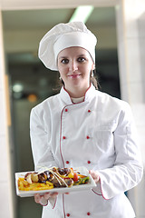 Image showing chef preparing meal