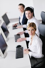 Image showing business people group working in customer and help desk office