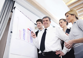 Image showing Senior business man giving a presentation