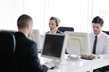 Image showing business people group working in customer and helpdesk office