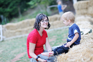 Image showing woman and child have fun outdoor