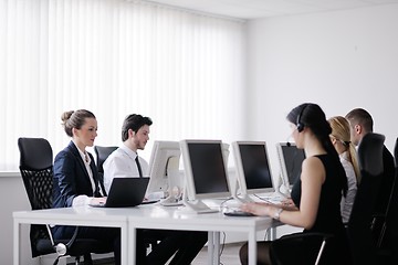 Image showing business people group working in customer and helpdesk office