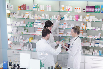 Image showing pharmacy drugstore people team