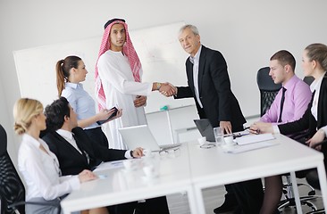 Image showing Arabic business man at meeting