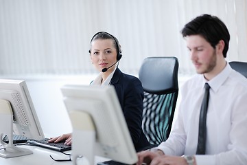 Image showing business people group working in customer and helpdesk office