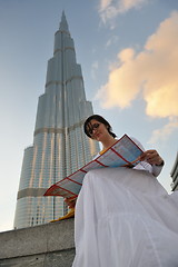 Image showing happy tourist woman