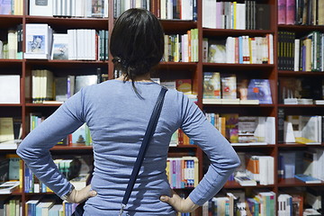 Image showing female in library