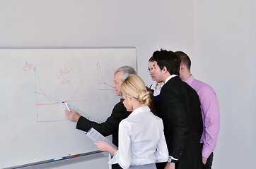 Image showing Senior business man giving a presentation