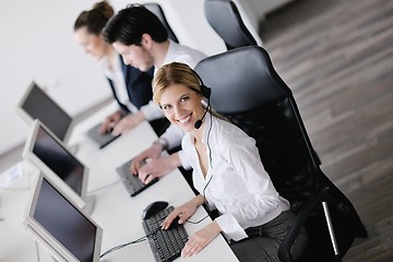 Image showing business people group working in customer and helpdesk office