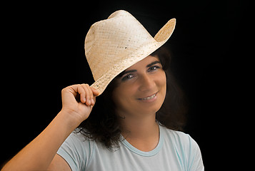 Image showing Cowgirl portrait