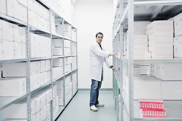 Image showing medical factory  supplies storage indoor