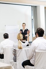 Image showing business woman giving presentation