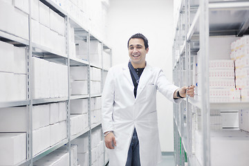 Image showing medical factory  supplies storage indoor