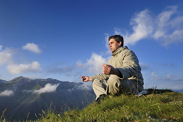 Image showing fresh sunrise at mountain