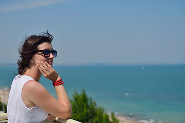 Image showing happy woman outdoor