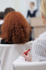 Image showing business woman giving presentation