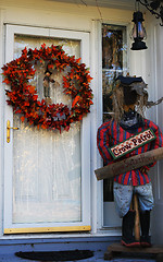 Image showing House decorated for Halloween