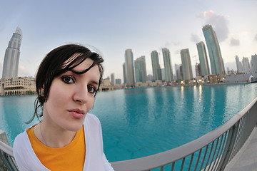 Image showing happy tourist woman