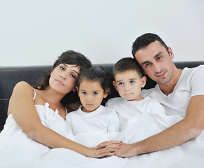 Image showing happy young Family in their bedroom