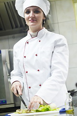 Image showing chef preparing meal