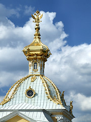 Image showing Golden dome with a sculpture