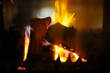 Image showing fireplace flame background