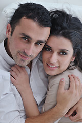 Image showing happy young couple relax at home
