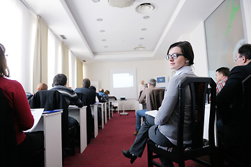 Image showing business people group on seminar