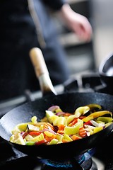 Image showing chef preparing meal