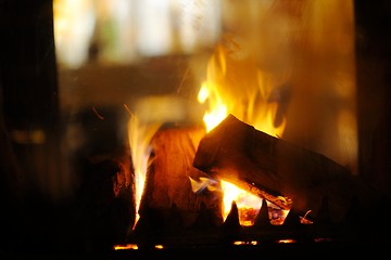 Image showing fireplace flame background