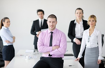 Image showing young business man at meeting