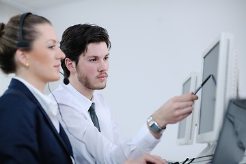 Image showing business people group working in customer and helpdesk office