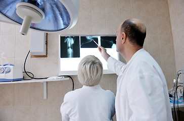 Image showing veterinarian and assistant in a small animal clinic