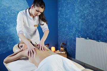 Image showing Beautiful young woman in spa